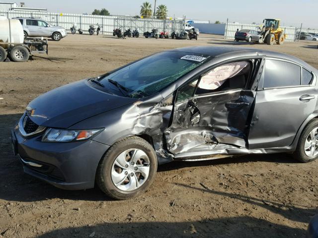 2HGFB2F54DH507795 - 2013 HONDA CIVIC LX CHARCOAL photo 9