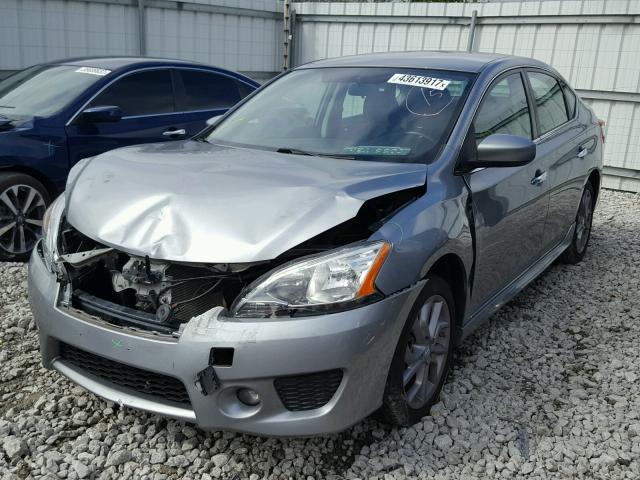 3N1AB7AP8EY263999 - 2014 NISSAN SENTRA S GRAY photo 2