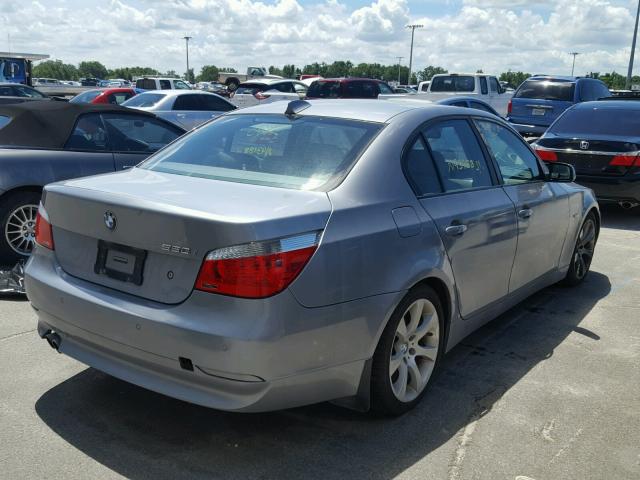 WBANB535X7CN93988 - 2007 BMW 550 I GRAY photo 4