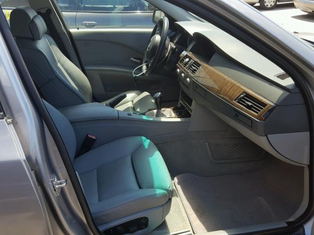 WBANB535X7CN93988 - 2007 BMW 550 I GRAY photo 5
