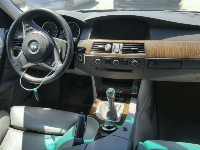 WBANB535X7CN93988 - 2007 BMW 550 I GRAY photo 9