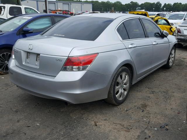 1HGCP36829A030150 - 2009 HONDA ACCORD EXL SILVER photo 4