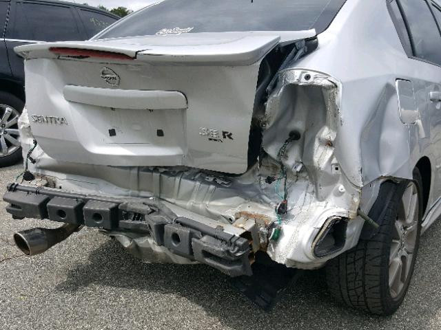 3N1CB61E38L625773 - 2008 NISSAN SENTRA SE- SILVER photo 9