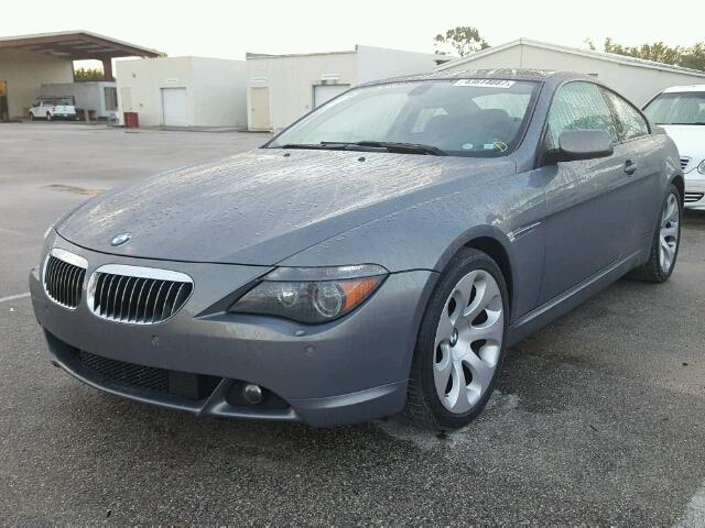 WBAEH13597CR52397 - 2007 BMW 650 GRAY photo 2