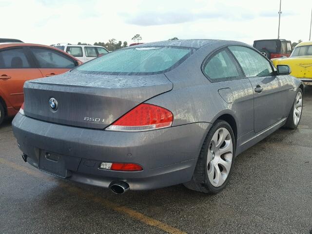 WBAEH13597CR52397 - 2007 BMW 650 GRAY photo 4