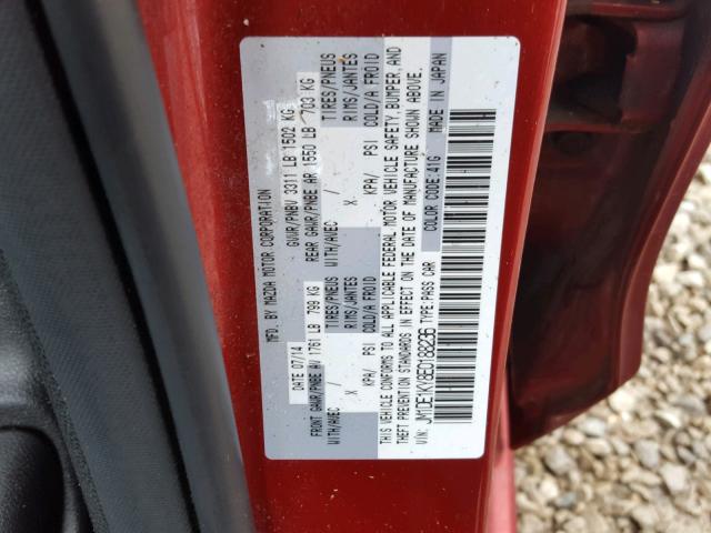 JM1DE1KY8E0188236 - 2014 MAZDA MAZDA2 SPO 红色 照片 10