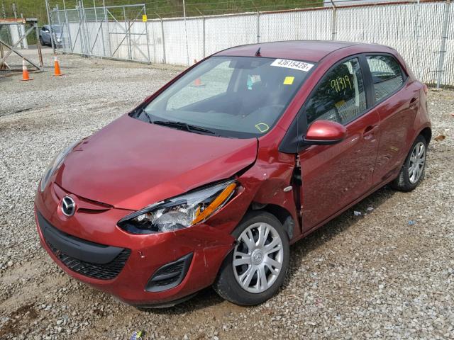 JM1DE1KY8E0188236 - 2014 MAZDA MAZDA2 SPO 红色 照片 2