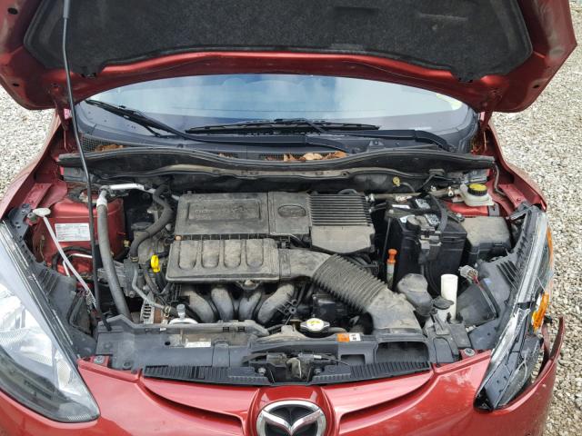 JM1DE1KY8E0188236 - 2014 MAZDA MAZDA2 SPO RED photo 7