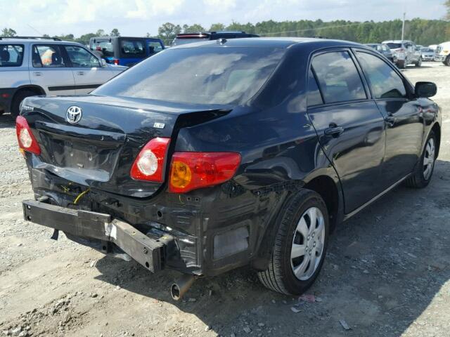 2T1BU4EE7AC422864 - 2010 TOYOTA COROLLA BLACK photo 4