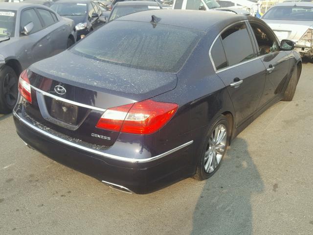 KMHGC4DD8CU159660 - 2012 HYUNDAI GENESIS 3. BLUE photo 4