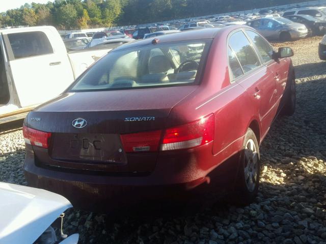 5NPET46C98H379536 - 2008 HYUNDAI SONATA GLS BURGUNDY photo 2