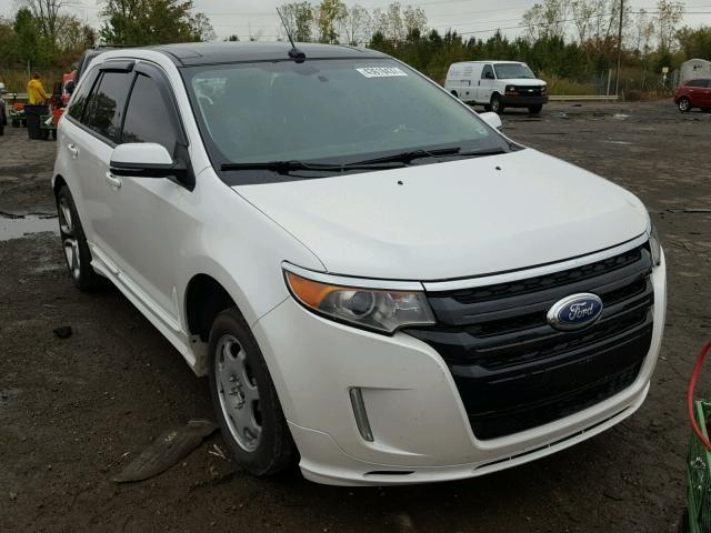 2FMDK4AK1EBA74497 - 2014 FORD EDGE SPORT WHITE photo 1