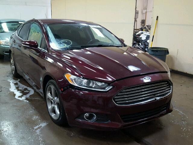 3FA6P0HR0DR107358 - 2013 FORD FUSION BURGUNDY photo 1