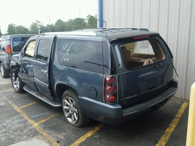 1GKFK66847J203194 - 2007 GMC YUKON XL BLUE photo 3