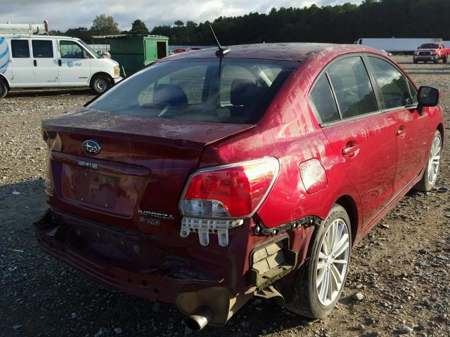 JF1GJAE60CH004740 - 2012 SUBARU IMPREZA RED photo 4