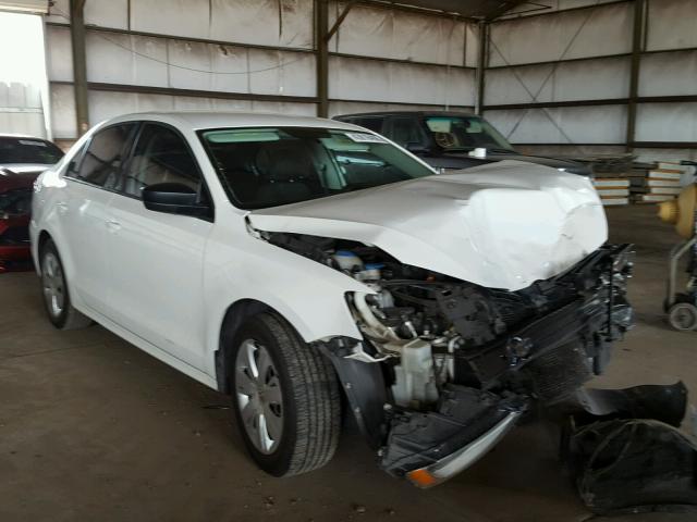 3VW1K7AJ9CM385667 - 2012 VOLKSWAGEN JETTA BASE WHITE photo 1