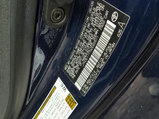 JTKDE177760065571 - 2006 TOYOTA SCION TC 蓝色 照片 10