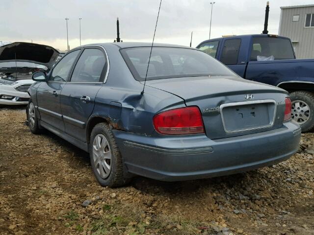 KMHWF25S34A983816 - 2004 HYUNDAI SONATA GL BLUE photo 3