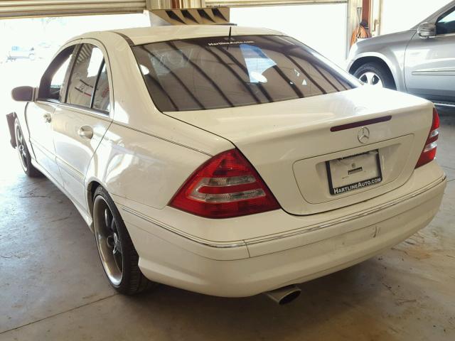 WDBRF52H36F739003 - 2006 MERCEDES-BENZ C GENERATI WHITE photo 3