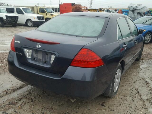 3HGCM56427G705866 - 2007 HONDA ACCORD LX BLUE photo 4