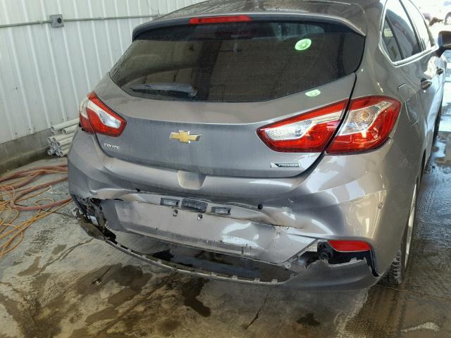 3G1BF6SM7HS533390 - 2017 CHEVROLET CRUZE PREM GRAY photo 9