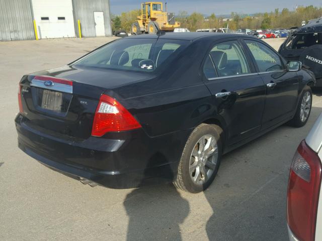 3FAHP0JA3CR186942 - 2012 FORD FUSION SEL BLACK photo 4