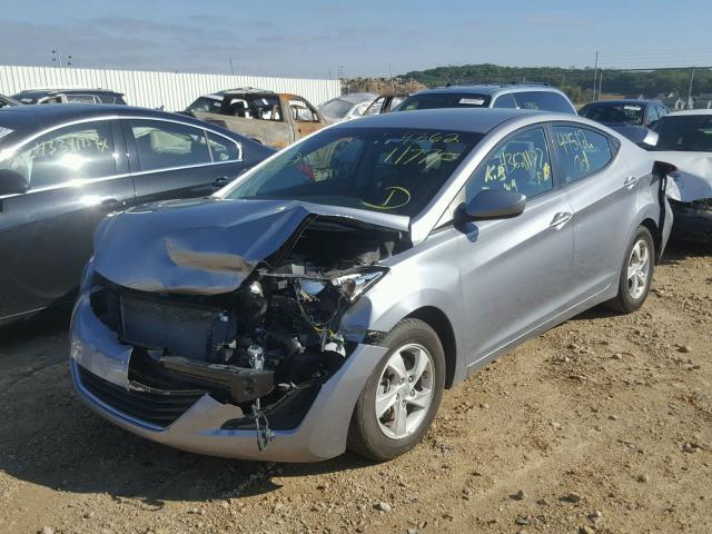 5NPDH4AE1FH644887 - 2015 HYUNDAI ELANTRA GRAY photo 2