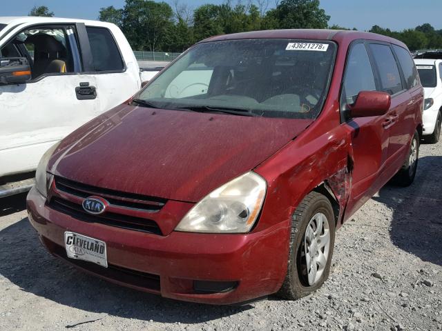 KNDMB233966020718 - 2006 KIA SEDONA EX RED photo 2