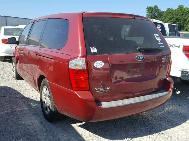 KNDMB233966020718 - 2006 KIA SEDONA EX RED photo 3