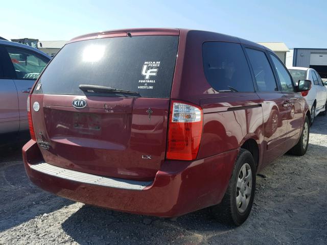 KNDMB233966020718 - 2006 KIA SEDONA EX RED photo 4