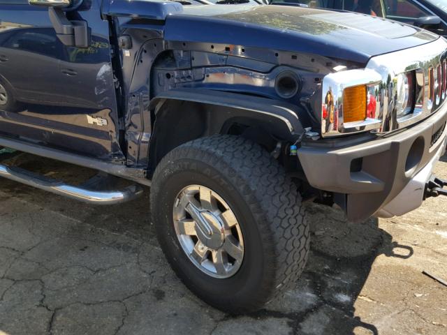 5GTEN43E088200551 - 2008 HUMMER H3 LUXURY BLUE photo 9