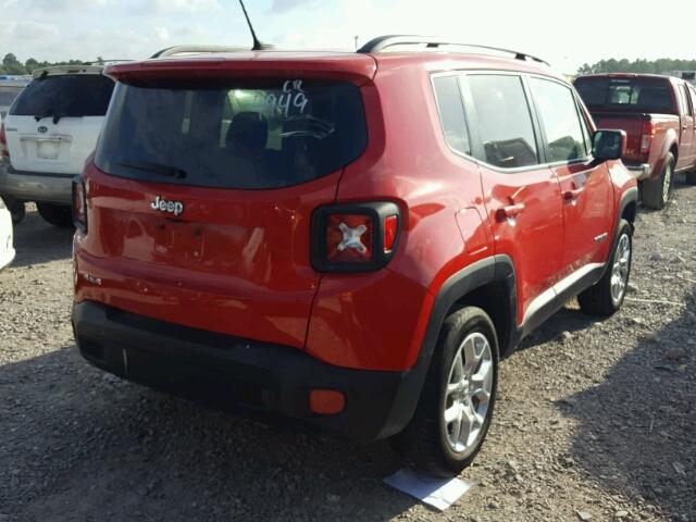 ZACCJBBTXFPC10802 - 2015 JEEP RENEGADE L RED photo 4