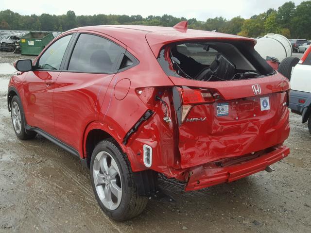 3CZRU6H59HM720737 - 2017 HONDA HR-V RED photo 3