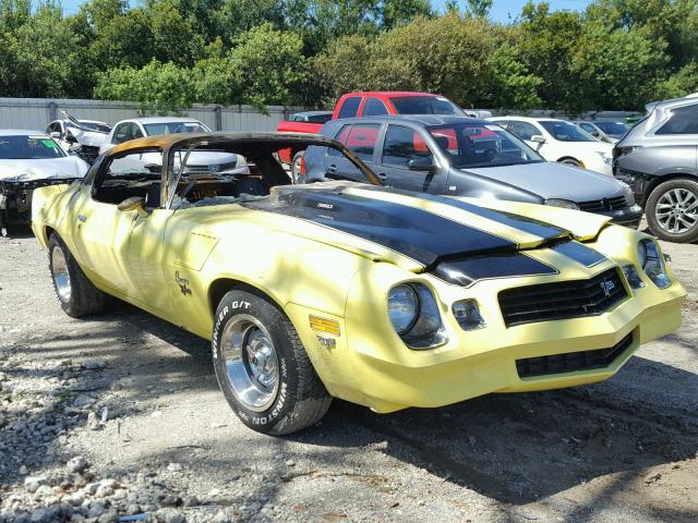 1Q87L8N544029 - 1978 CHEVROLET Z28 YELLOW photo 1