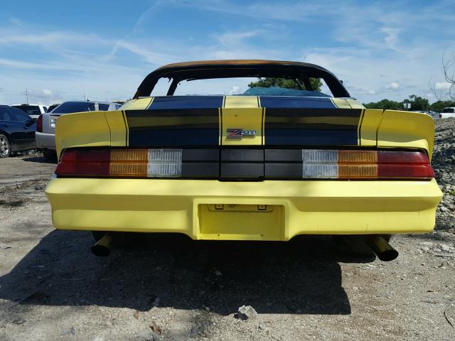 1Q87L8N544029 - 1978 CHEVROLET Z28 YELLOW photo 10