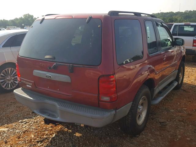 1FMYU70E11UA96268 - 2001 FORD EXPLORER S RED photo 4