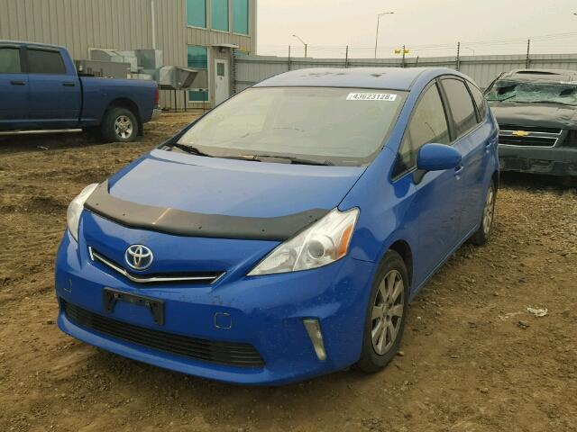 JTDZN3EU8C3085727 - 2012 TOYOTA PRIUS V BLUE photo 2