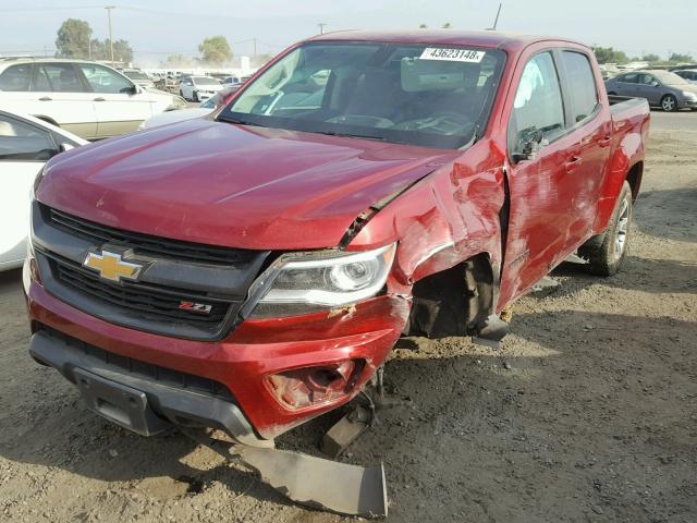 1GCGSDEN0H1199027 - 2017 CHEVROLET COLORADO Z BURGUNDY photo 2