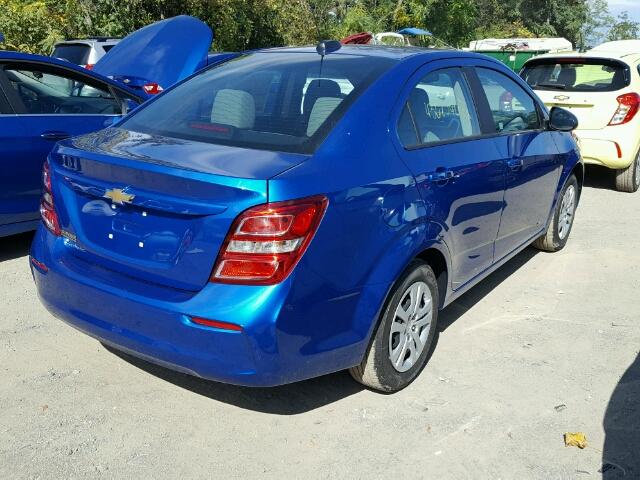 1G1JB5SH4H4164296 - 2017 CHEVROLET SONIC LS BLUE photo 4