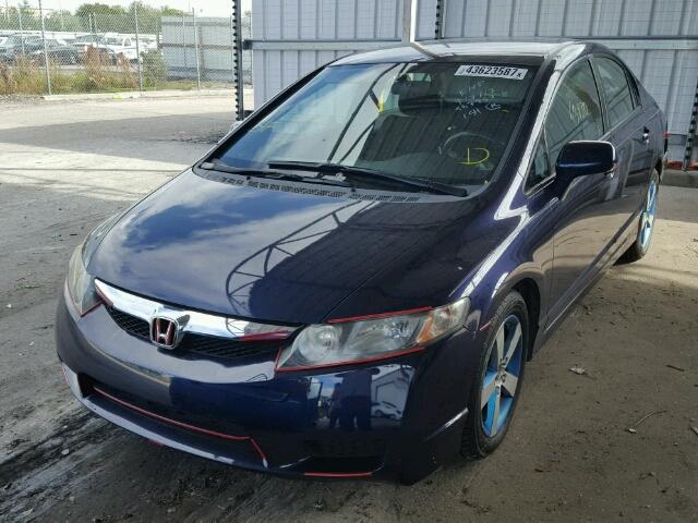 2HGFA1F63AH529580 - 2010 HONDA CIVIC BLUE photo 2