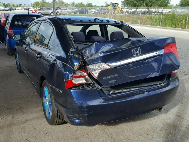 2HGFA1F63AH529580 - 2010 HONDA CIVIC BLUE photo 3