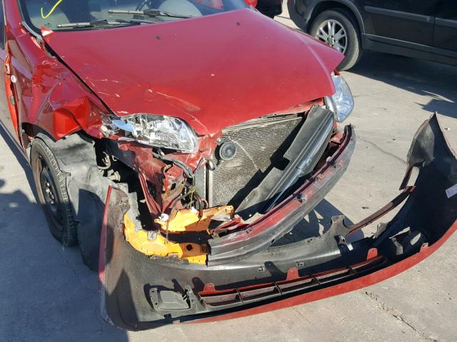 KL1TD52605B409991 - 2005 CHEVROLET AVEO BASE Қызыл фото 9