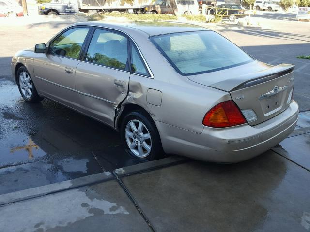 4T1BF28BX2U227485 - 2002 TOYOTA AVALON XL BEIGE photo 3