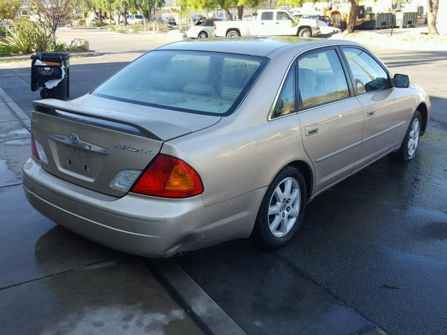 4T1BF28BX2U227485 - 2002 TOYOTA AVALON XL BEIGE photo 4