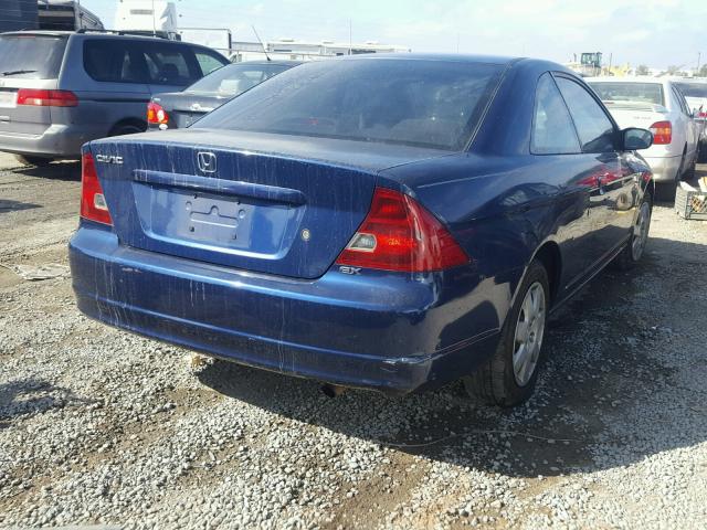 1HGEM21902L098209 - 2002 HONDA CIVIC EX BLUE photo 4