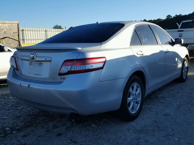 4T4BF3EK4BR166120 - 2011 TOYOTA CAMRY BASE SILVER photo 4