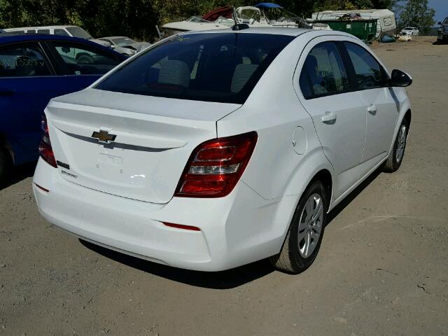 1G1JB5SH9H4164424 - 2017 CHEVROLET SONIC LS WHITE photo 4