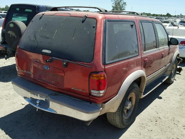 1FMZU34E7WZB50366 - 1998 FORD EXPLORER RED photo 4