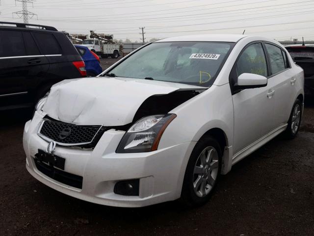 3N1AB6AP5CL692697 - 2012 NISSAN SENTRA 2.0 WHITE photo 2