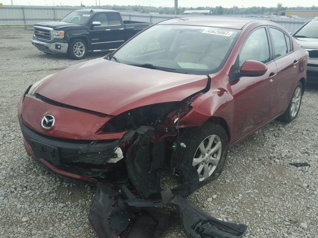 JM1BL1VF3B1430623 - 2011 MAZDA 3 I MAROON photo 2